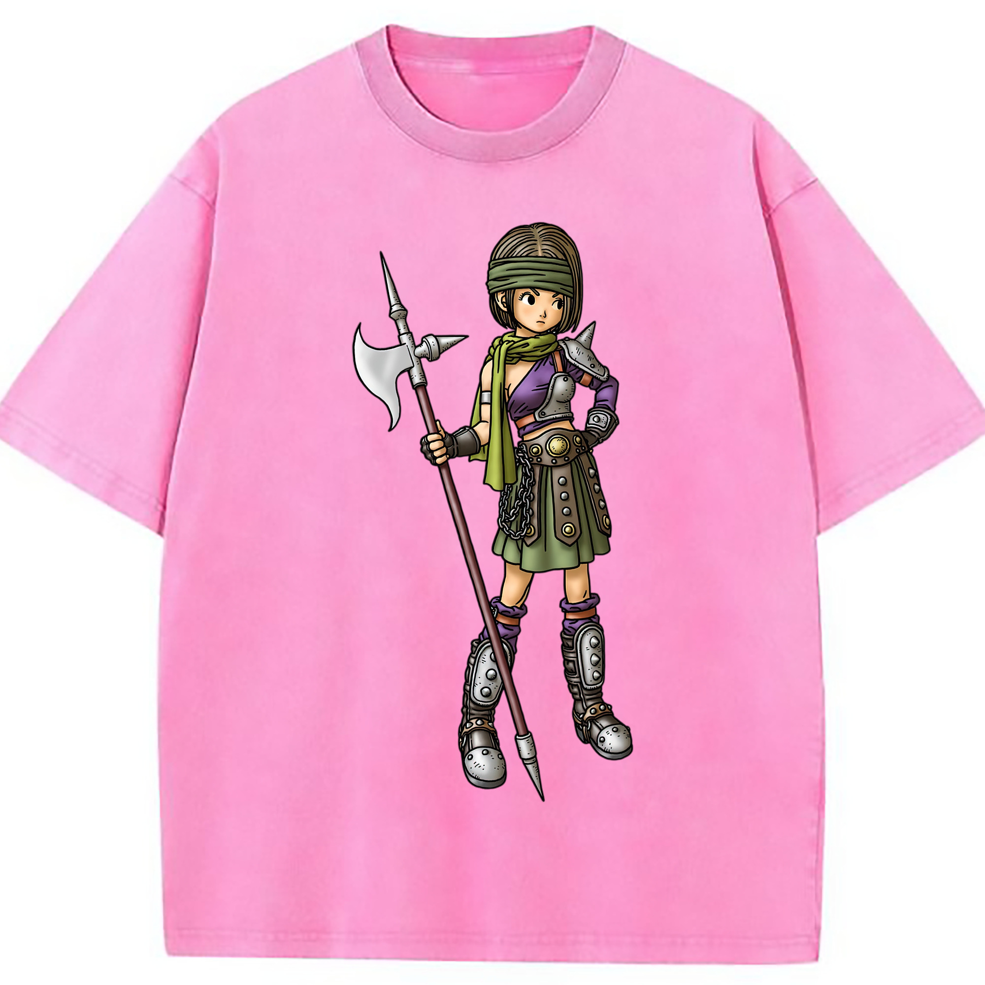 （画像用） ドラゴンクエスト Doragon Kuesuto Dragon Quest 綿100% ヴィンテージ風 半袖Tシャツ（フロントプリント）